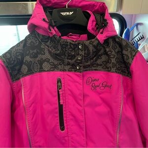 Diva Pink and Black women's snow Jacket
